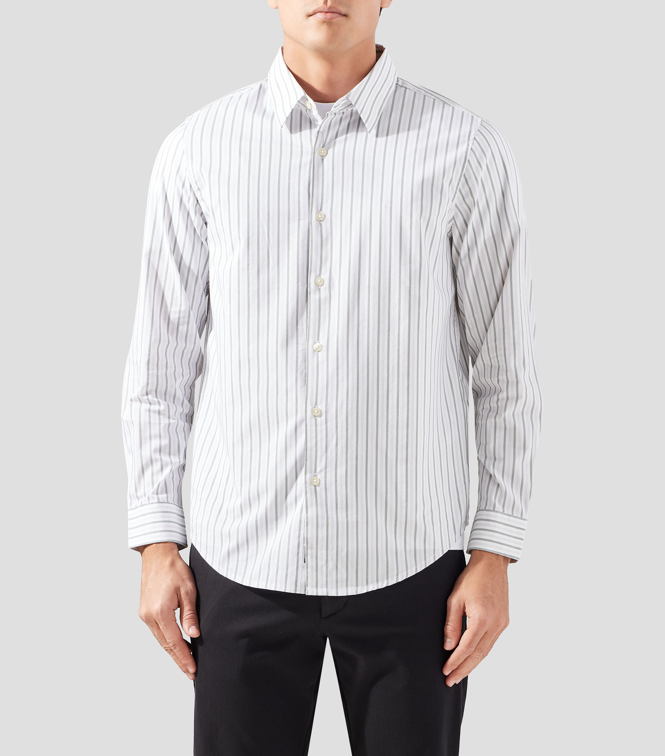 Camisa rayas manga larga Hombre